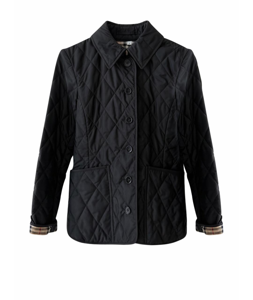 BURBERRY Черная хлопковая куртка, фото 1