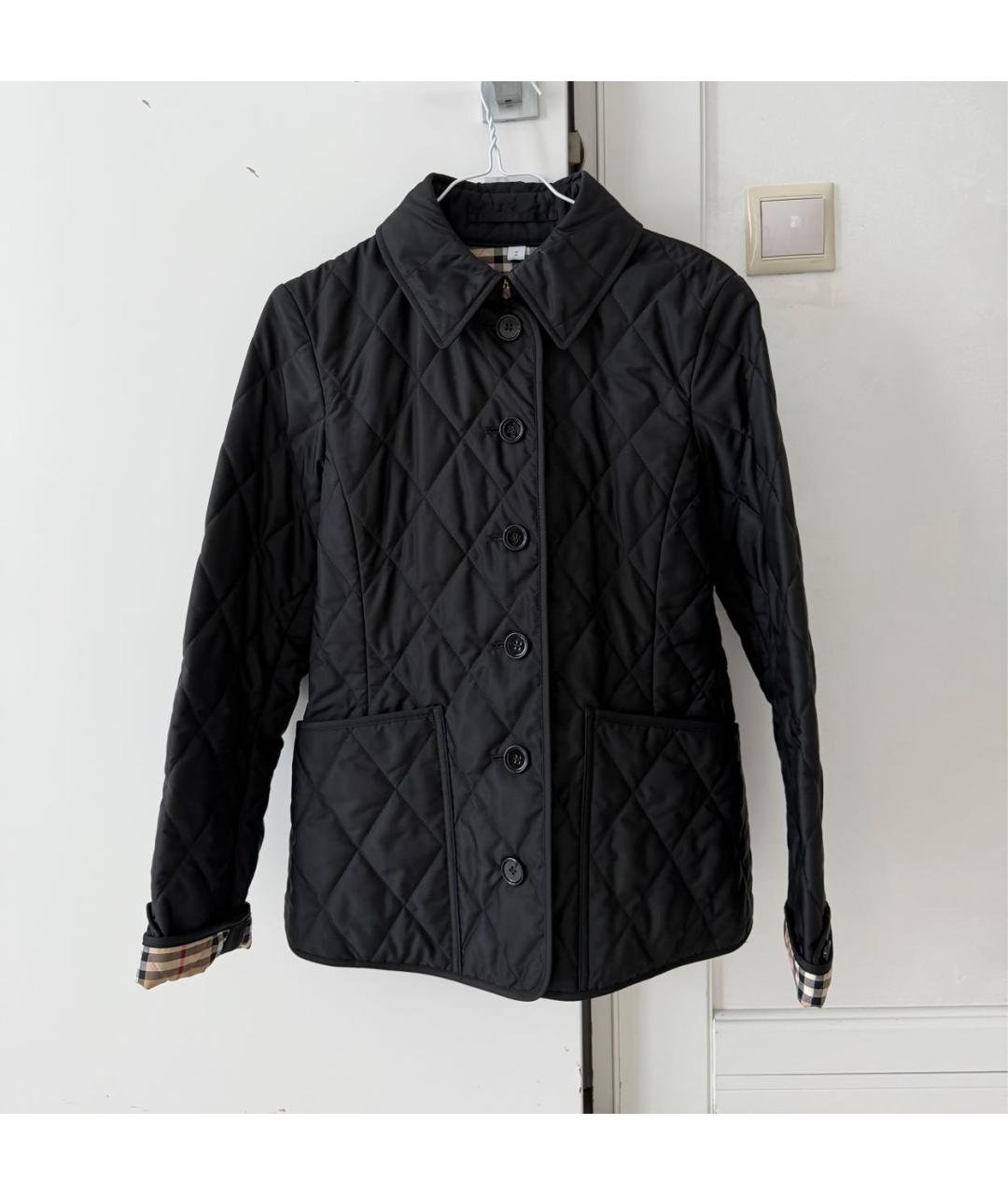 BURBERRY Черная хлопковая куртка, фото 4
