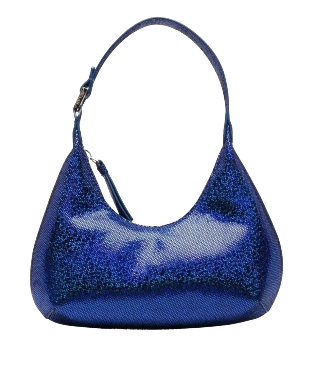 BY FAR Синяя кожаная сумка с короткими ручками, фото 1