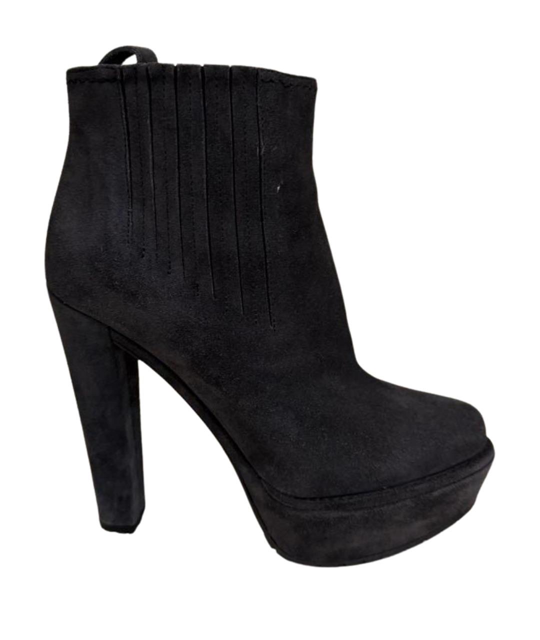 PRADA Темно-синие замшевые ботильоны, фото 1