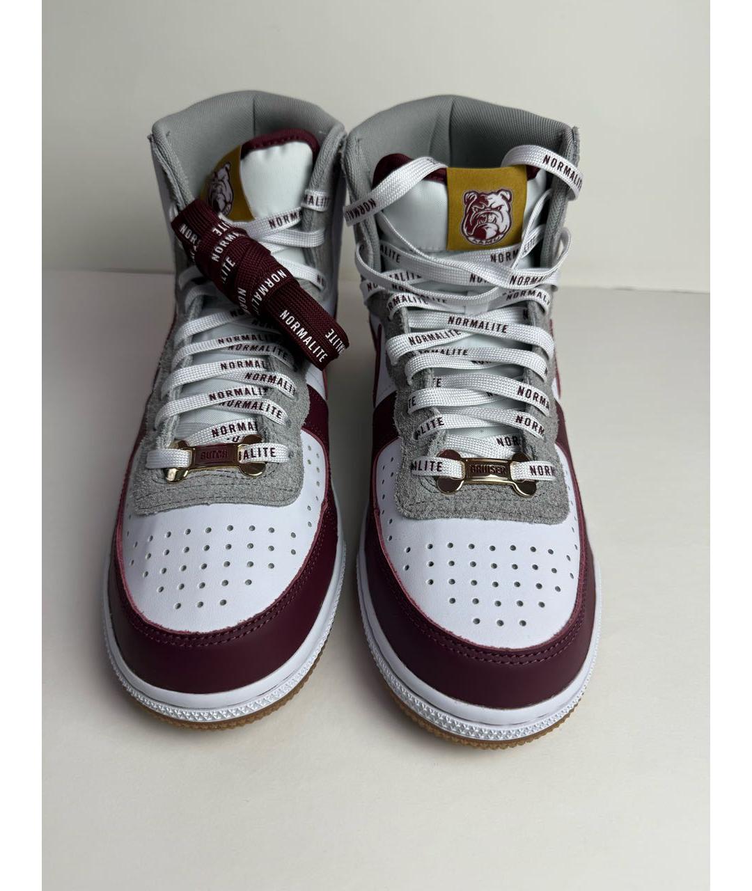 NIKE Белые кожаные высокие кроссовки / кеды, фото 2