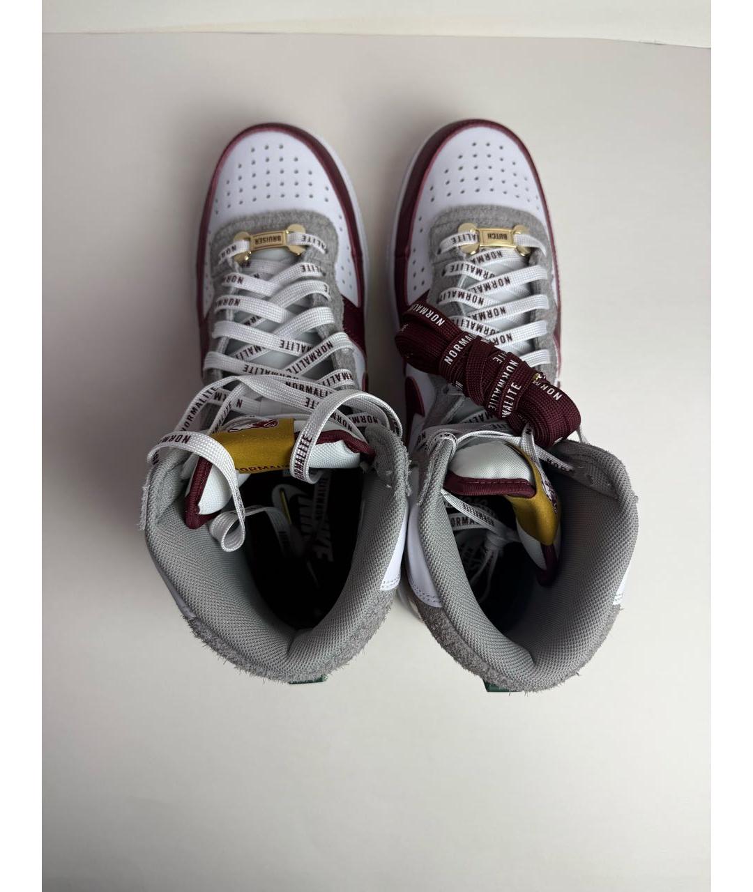 NIKE Белые кожаные высокие кроссовки / кеды, фото 3