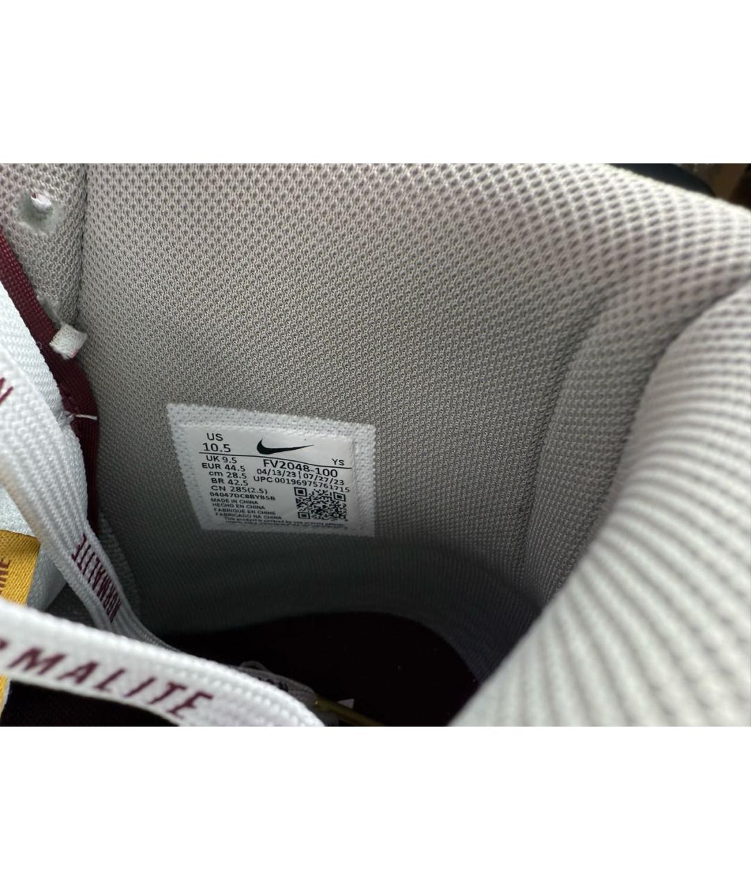 NIKE Белые кожаные высокие кроссовки / кеды, фото 6