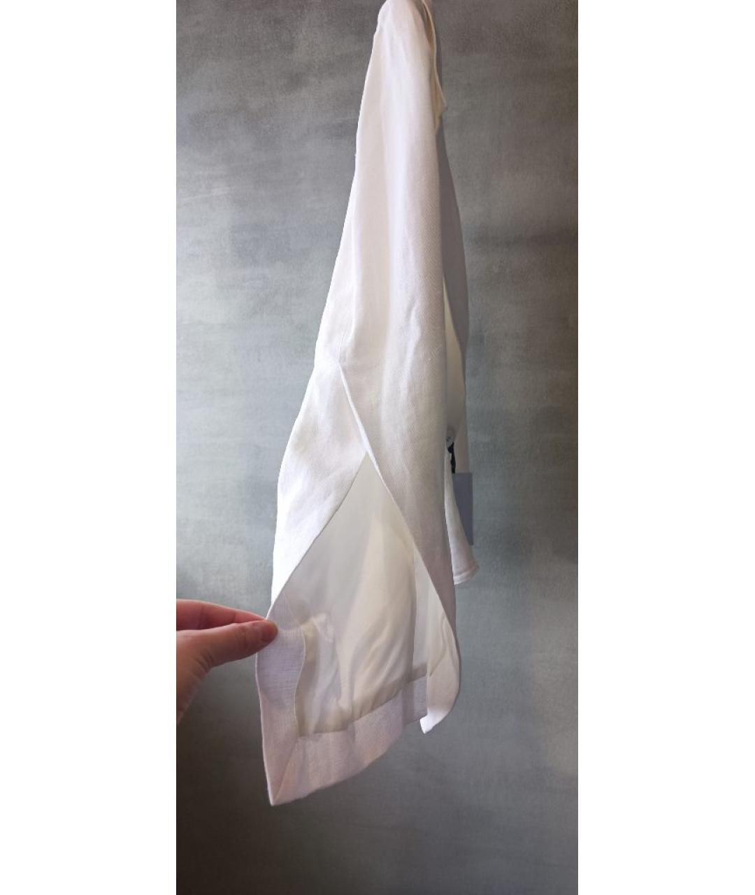 GENTRY PORTOFINO Белый льняной костюм с юбками, фото 5