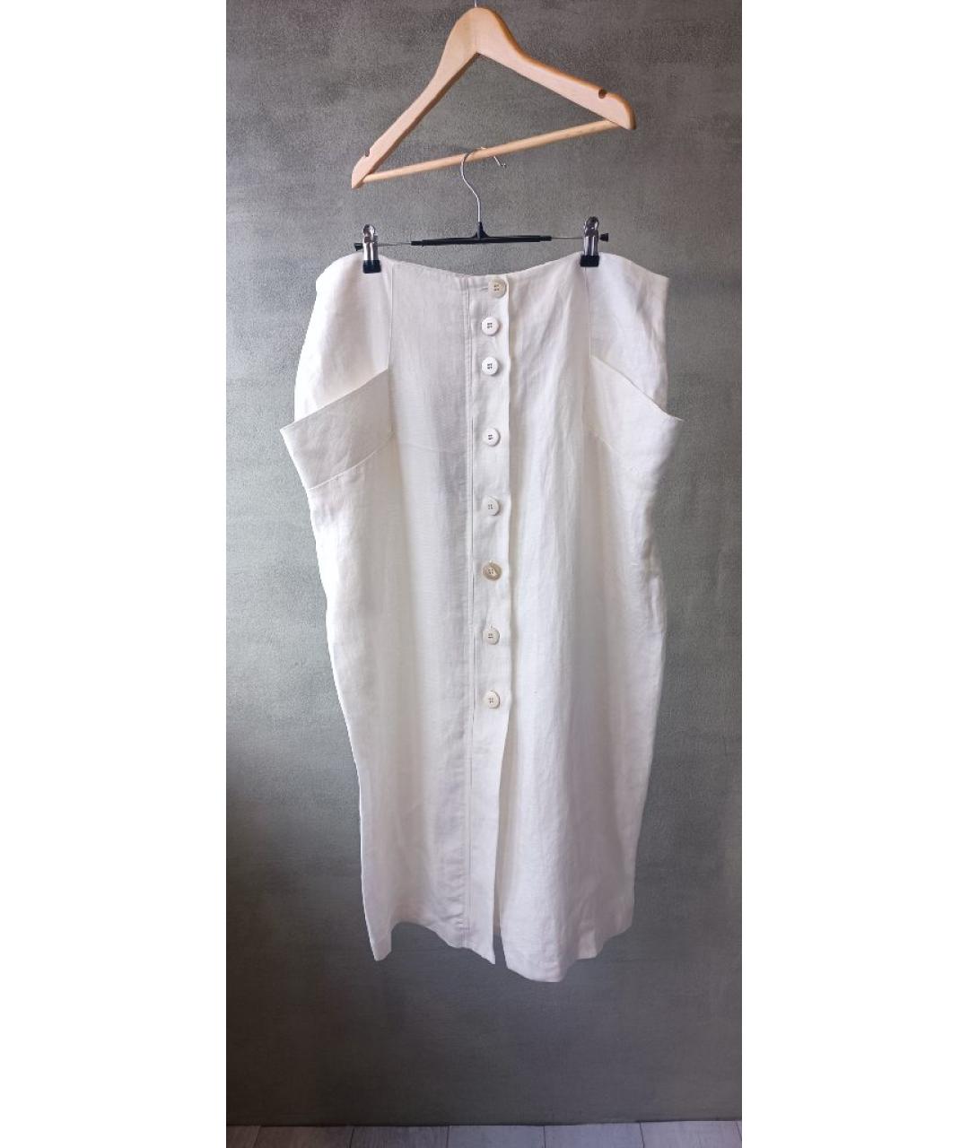 GENTRY PORTOFINO Белый льняной костюм с юбками, фото 2