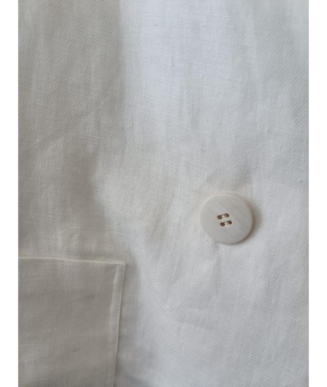 GENTRY PORTOFINO Белый льняной костюм с юбками, фото 4