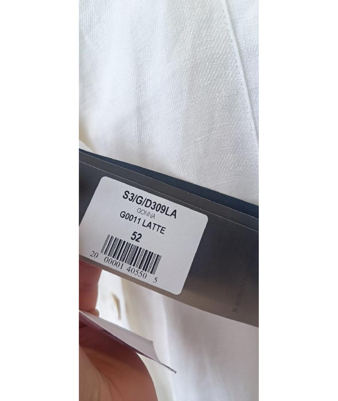 GENTRY PORTOFINO Белый льняной костюм с юбками, фото 7