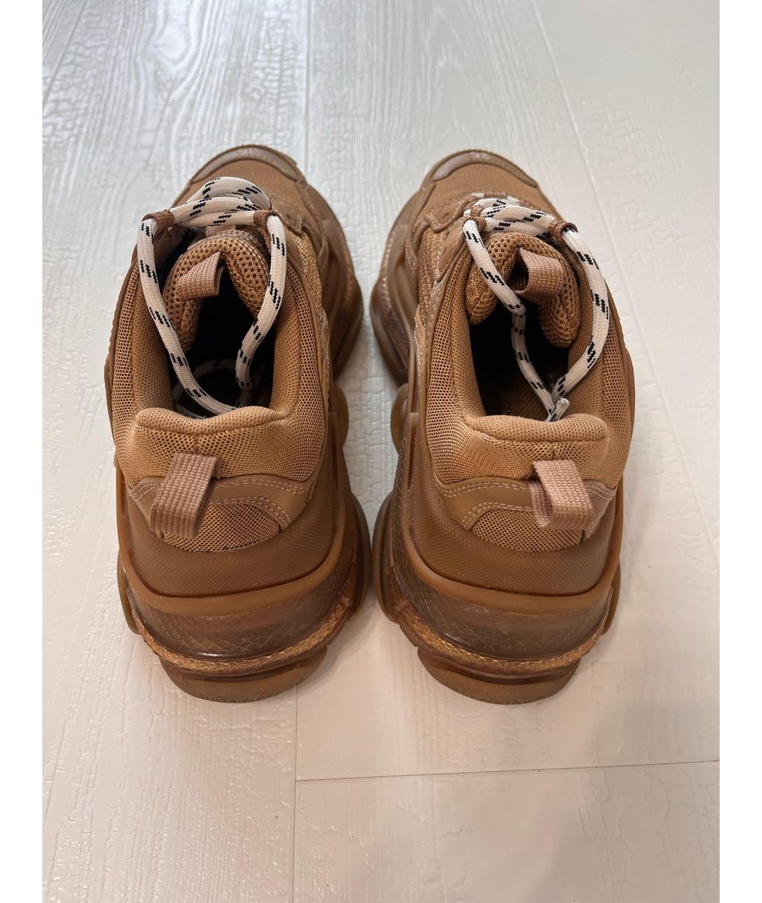 BALENCIAGA Коричневые текстильные кроссовки, фото 4