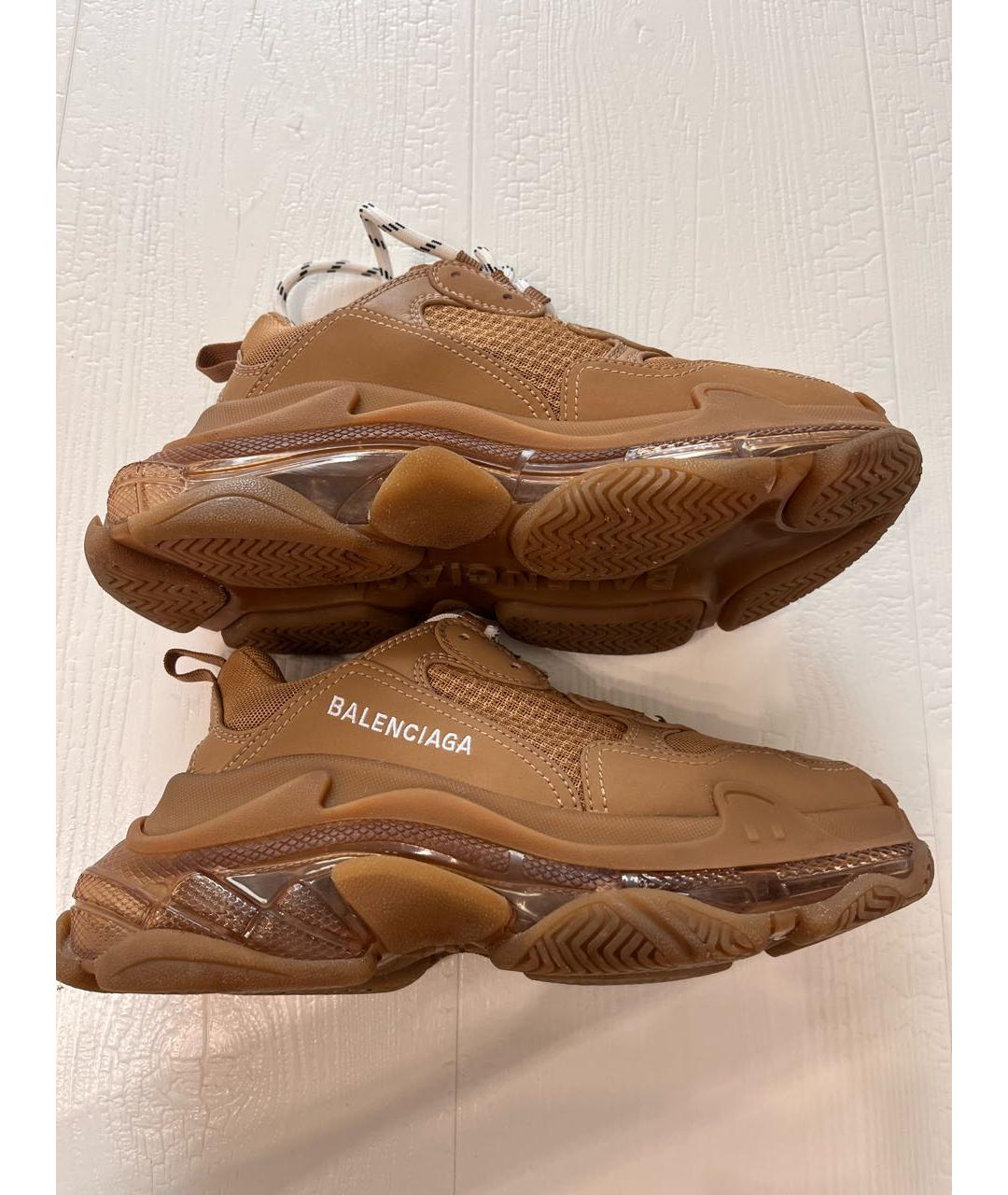 BALENCIAGA Коричневые текстильные кроссовки, фото 6