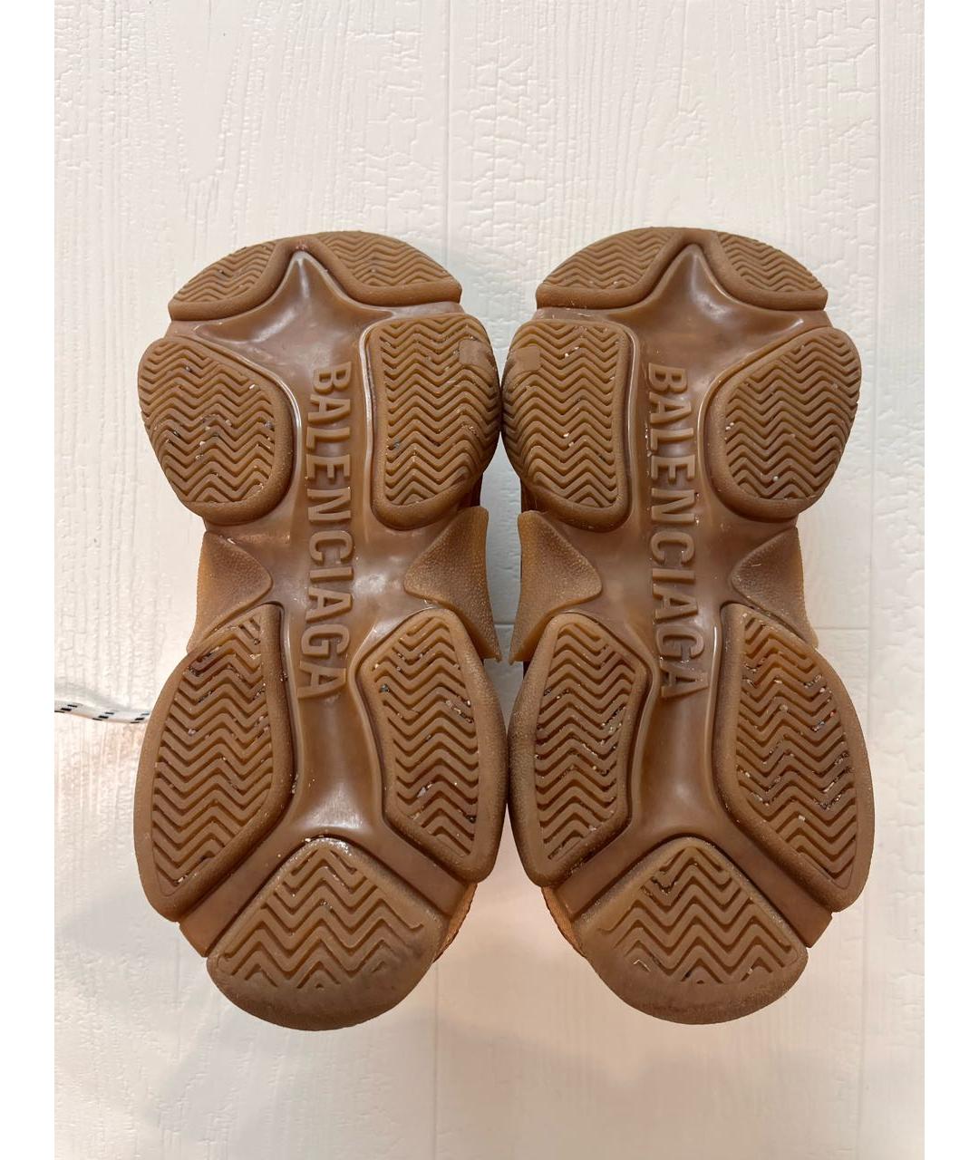 BALENCIAGA Коричневые текстильные кроссовки, фото 5