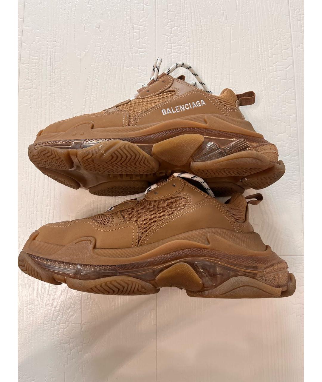 BALENCIAGA Коричневые текстильные кроссовки, фото 7