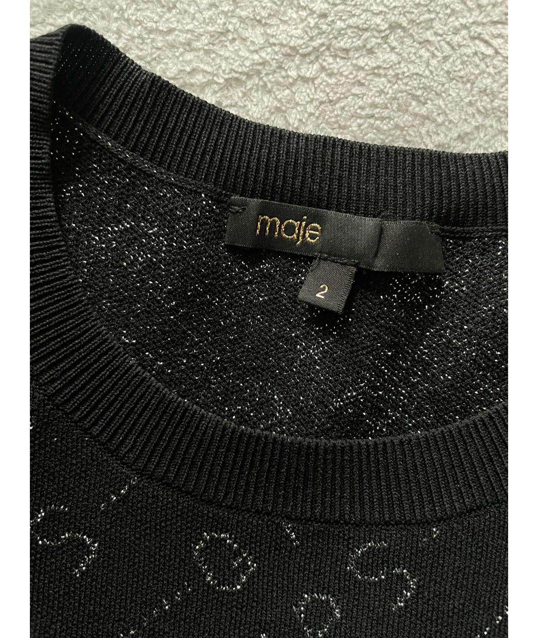 MAJE Черный вискозный жилет, фото 3