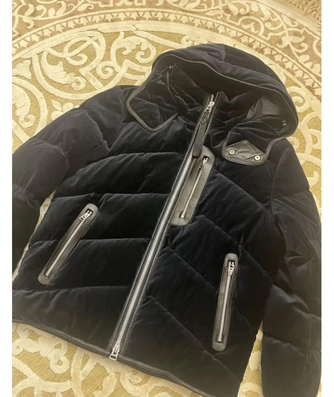 TOM FORD Темно-синий бархатный пуховик, фото 9