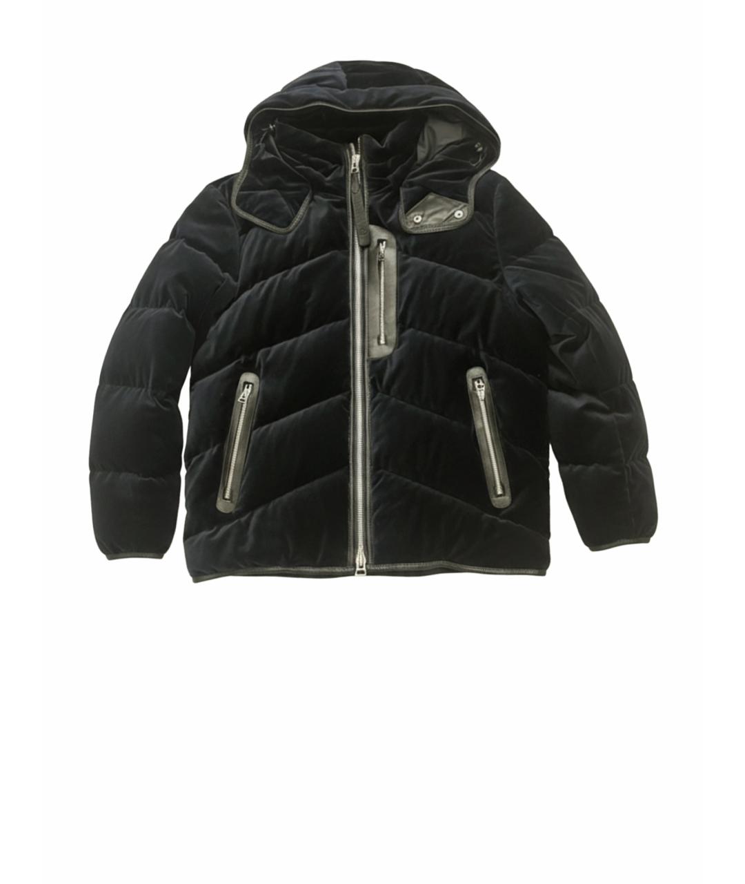 TOM FORD Темно-синий бархатный пуховик, фото 1