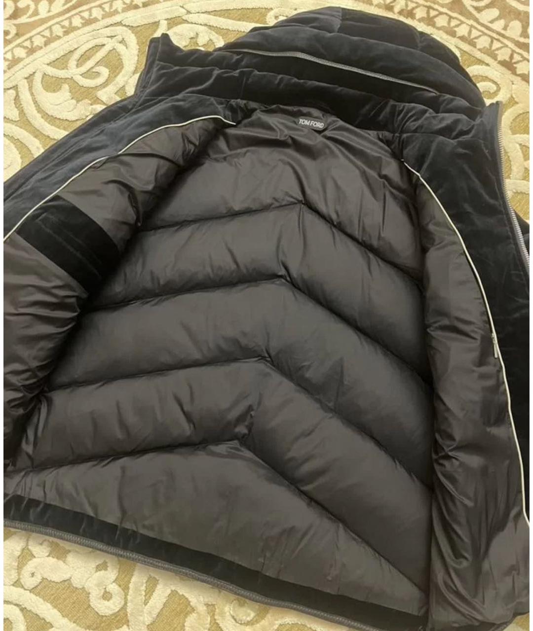 TOM FORD Темно-синий бархатный пуховик, фото 2