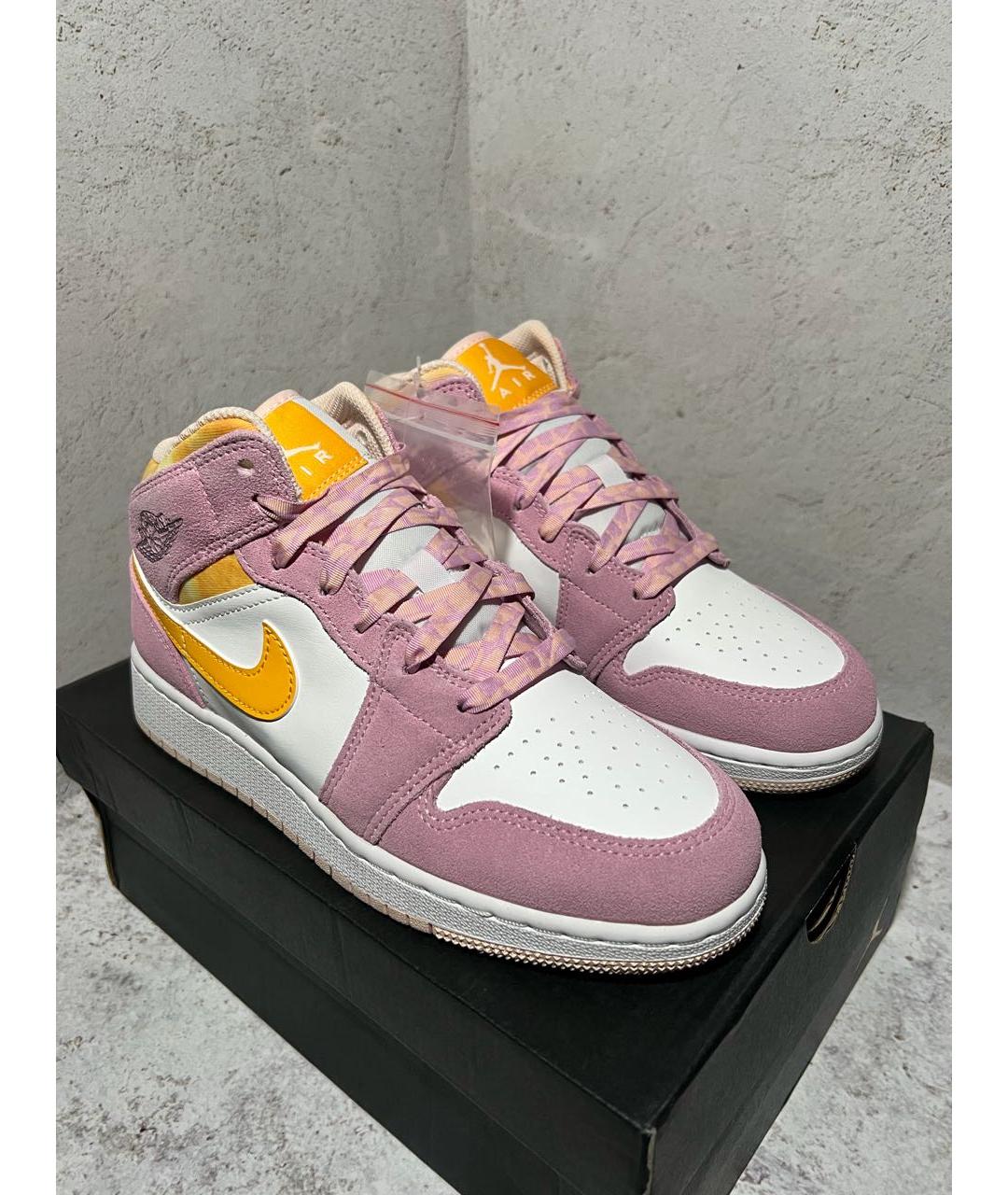 JORDAN Розовые замшевые кроссовки, фото 2