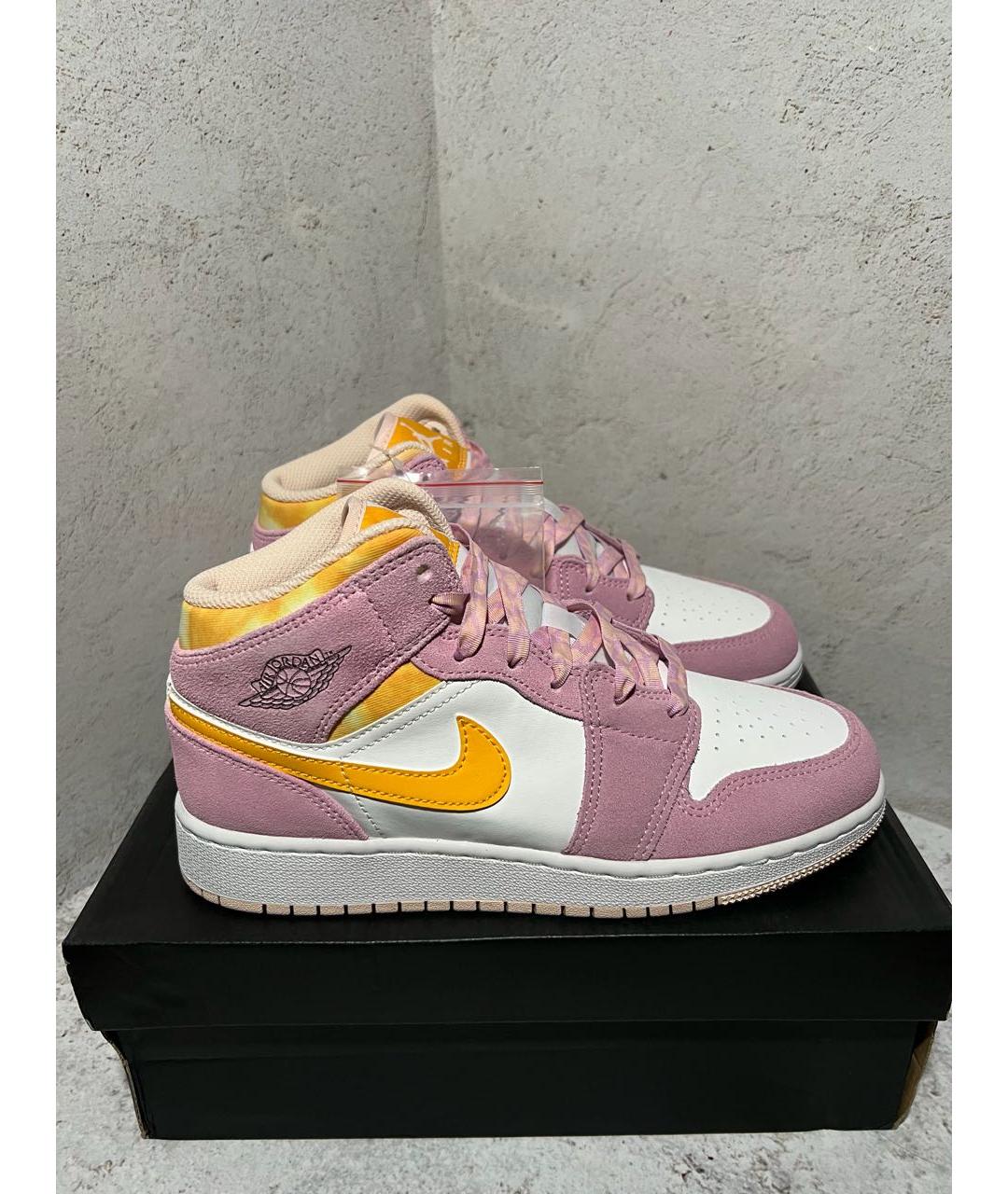 JORDAN Розовые замшевые кроссовки, фото 6