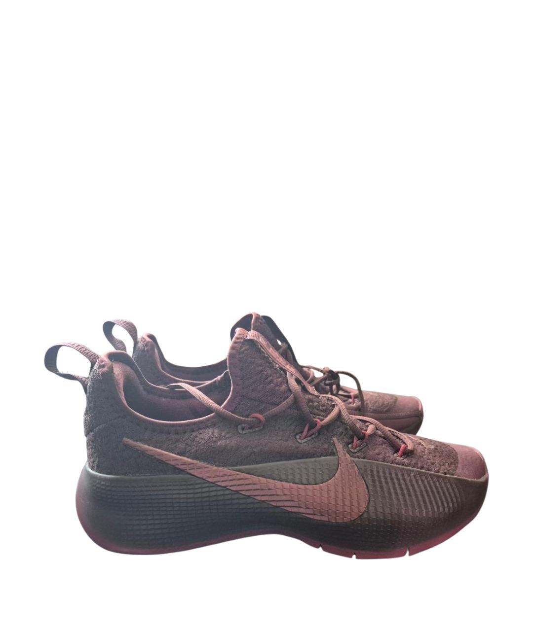 NIKE Красные синтетические низкие кроссовки / кеды, фото 1