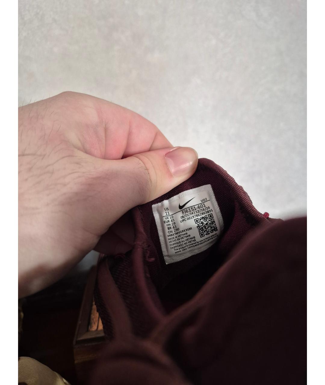 NIKE Красные синтетические низкие кроссовки / кеды, фото 6