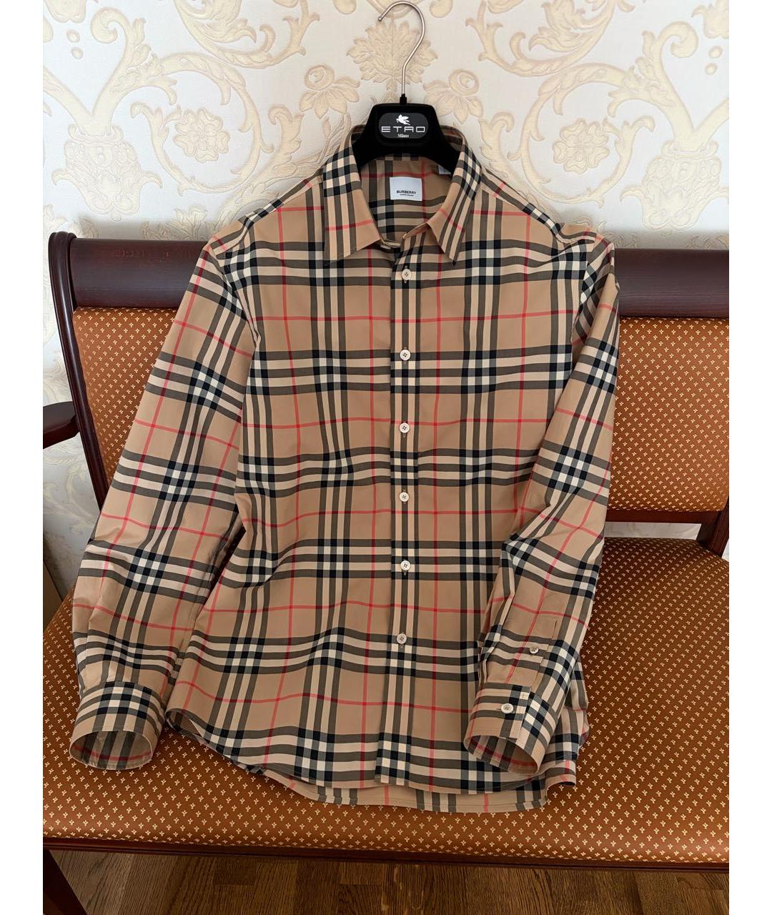 BURBERRY Мульти хлопковая кэжуал рубашка, фото 8