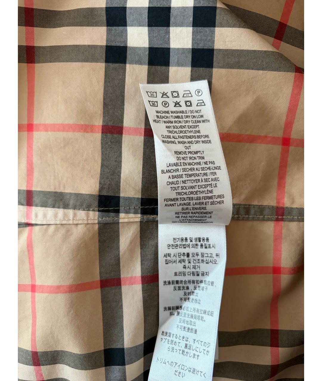 BURBERRY Мульти хлопковая кэжуал рубашка, фото 6