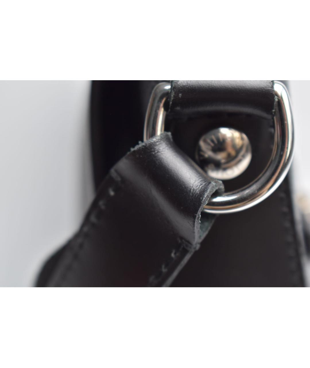 LOUIS VUITTON Черная кожаная сумка на плечо, фото 8