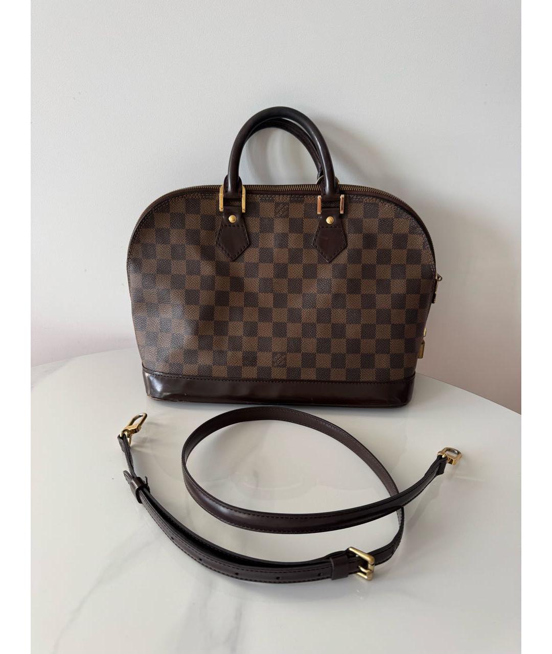 LOUIS VUITTON Коричневая сумка с короткими ручками, фото 9