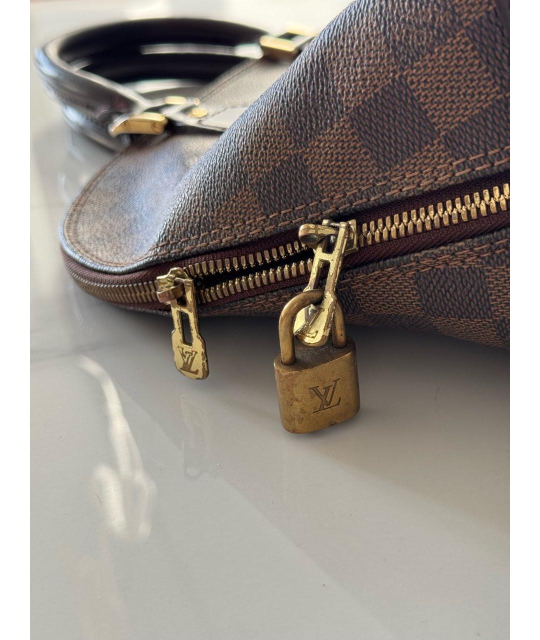 LOUIS VUITTON Коричневая сумка с короткими ручками, фото 8