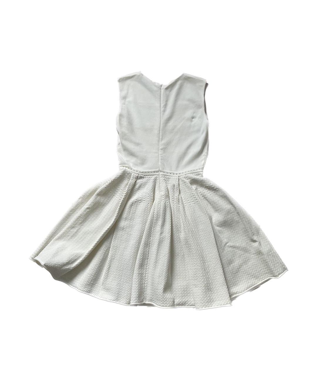 ELISABETTA FRANCHI Белое вискозное коктейльное платье, фото 2