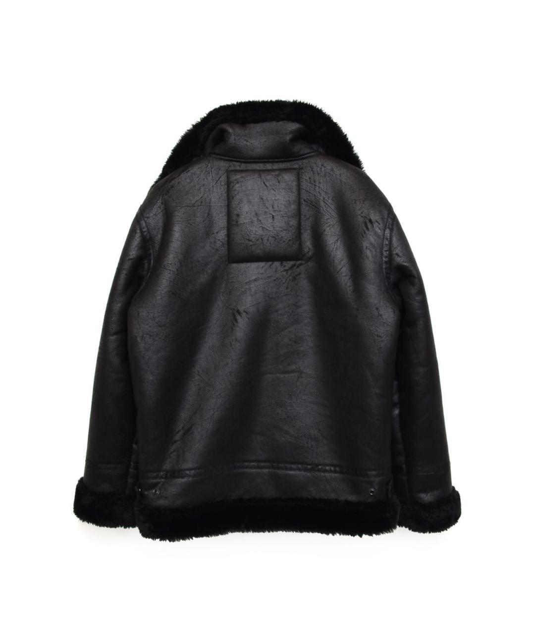 ALPHA INDUSTRIES Черная полиэстеровая дубленка/шуба, фото 2