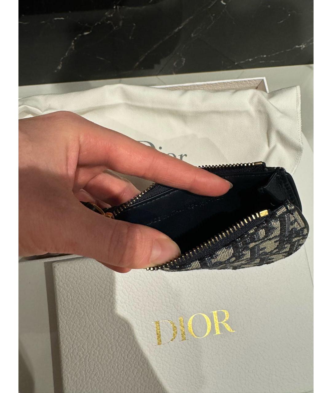 CHRISTIAN DIOR Темно-синий кошелек, фото 4