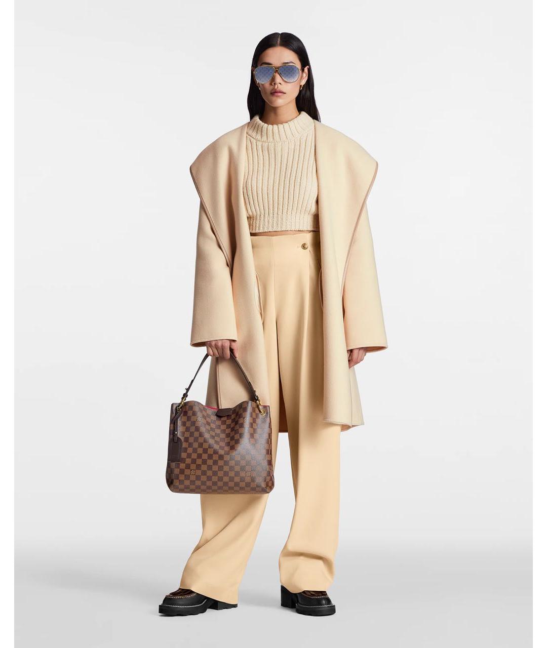 LOUIS VUITTON BEAUTY Коричневая сумка тоут, фото 3