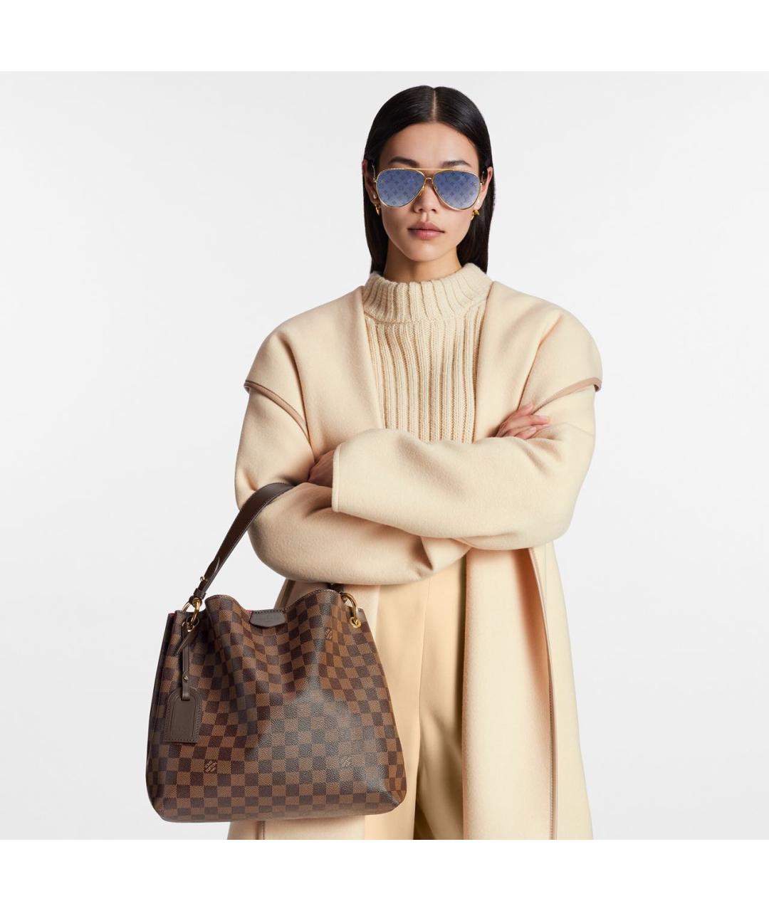 LOUIS VUITTON BEAUTY Коричневая сумка тоут, фото 2