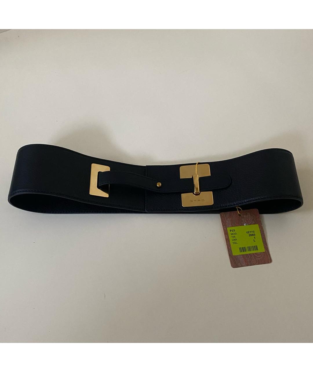 ETRO Черный кожаный ремень, фото 2