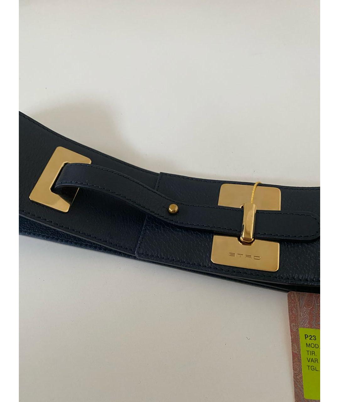 ETRO Черный кожаный ремень, фото 3