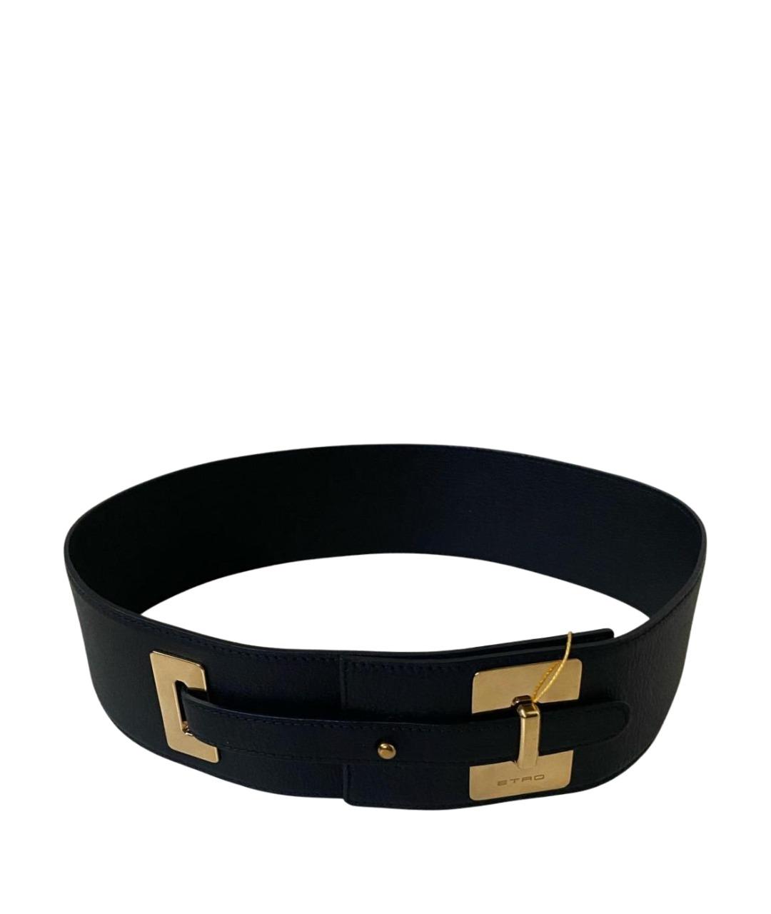 ETRO Черный кожаный ремень, фото 1