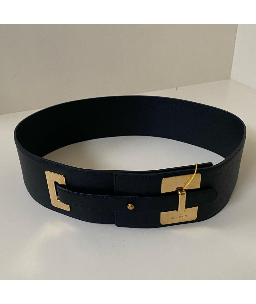 ETRO Черный кожаный ремень, фото 9