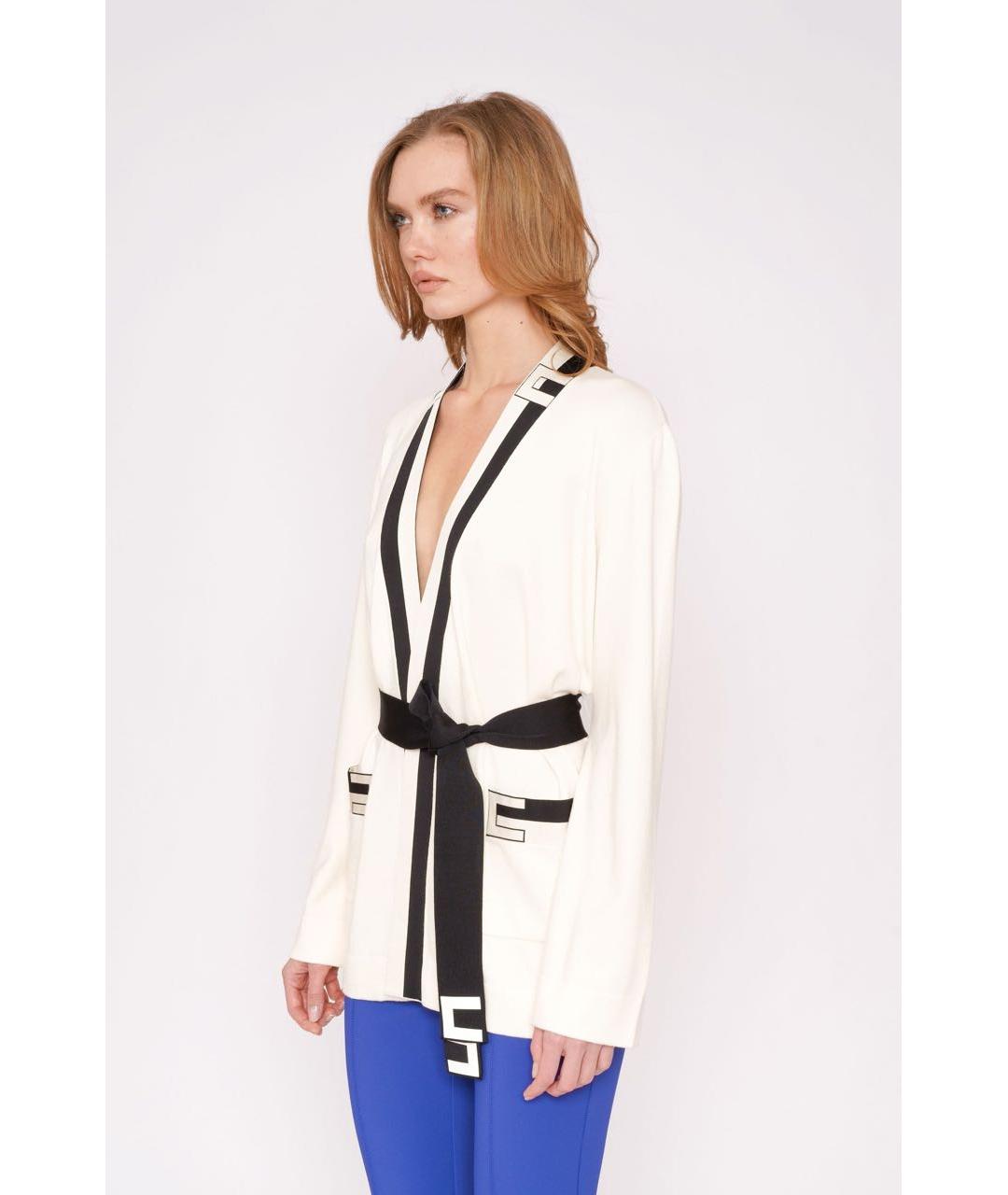 ELISABETTA FRANCHI Белый вискозный кардиган, фото 2