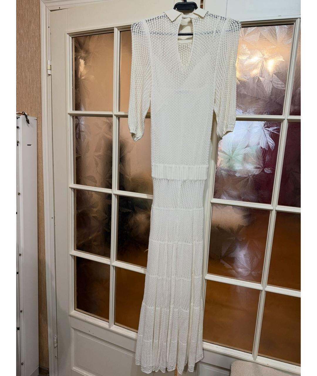 VALENTINO Белое хлопковое повседневное платье, фото 2