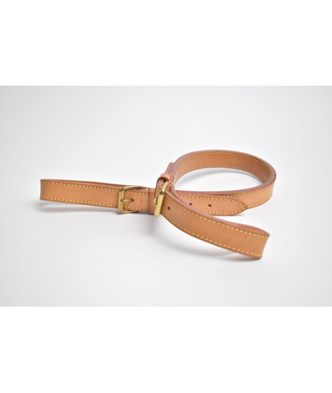 LOUIS VUITTON Коричневая кожаная сумка через плечо, фото 7