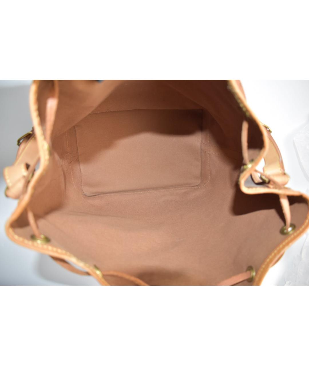 LOUIS VUITTON Коричневая кожаная сумка через плечо, фото 4