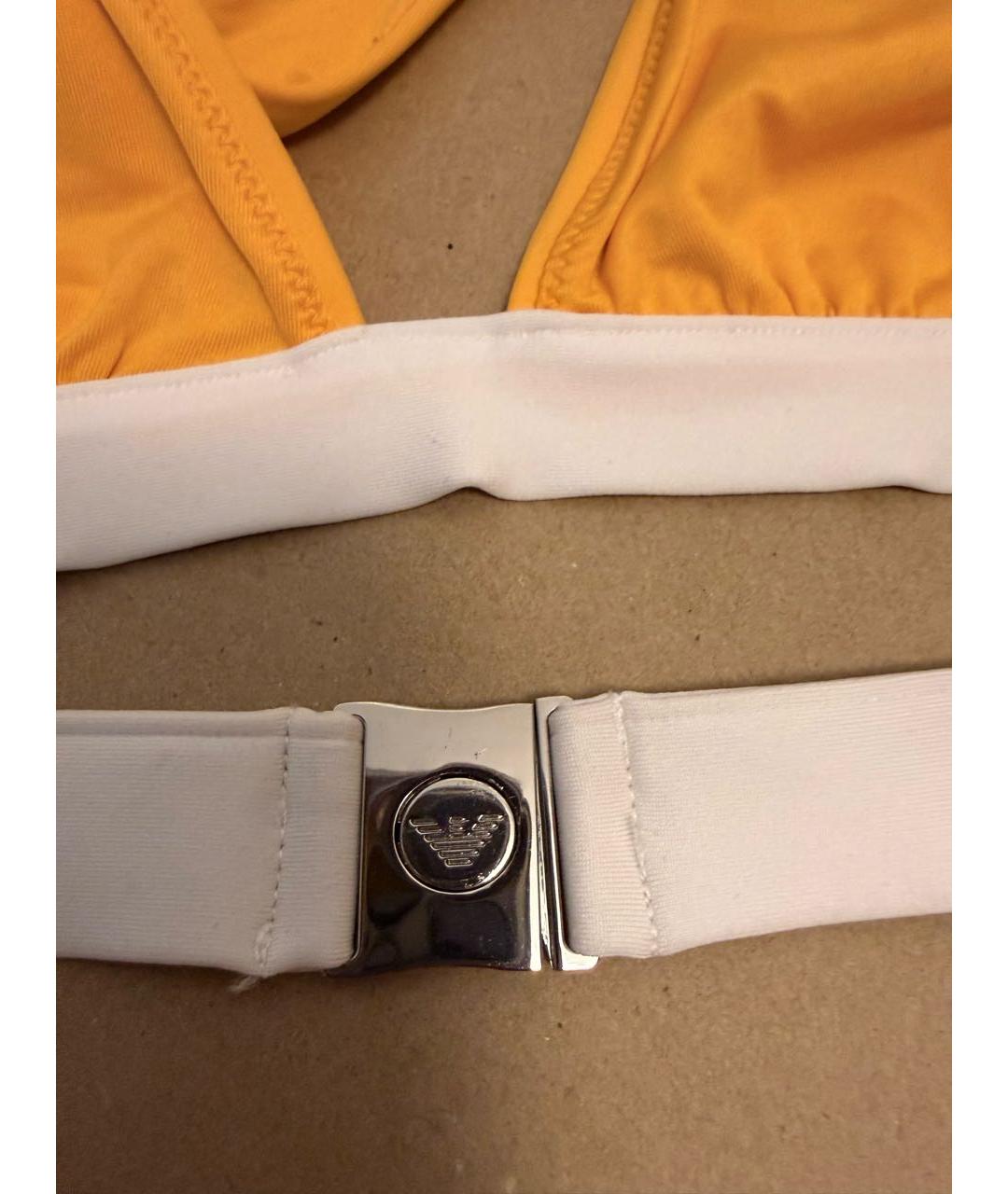 EMPORIO ARMANI Оранжевый полиэстеровый купальник, фото 4