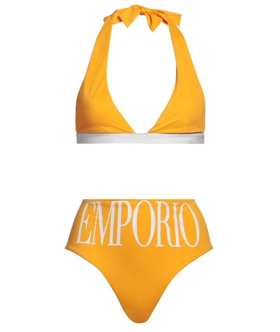 EMPORIO ARMANI Оранжевый полиэстеровый купальник, фото 1