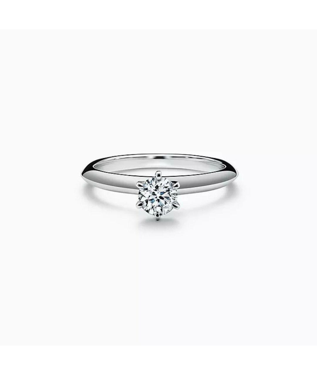 TIFFANY&CO Белое платиновое кольцо, фото 8