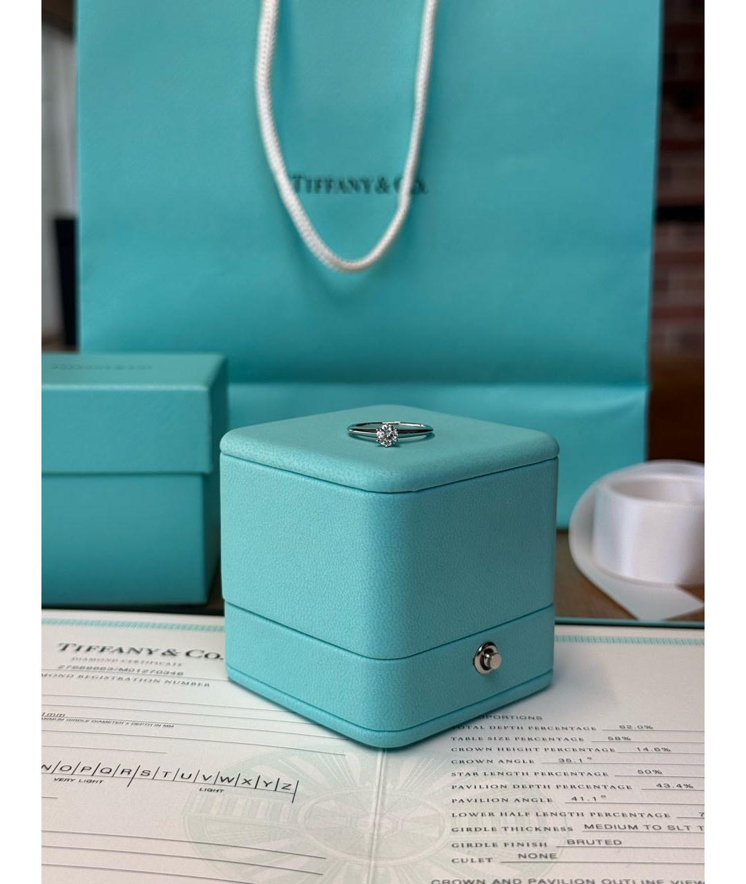 TIFFANY&CO Белое платиновое кольцо, фото 4