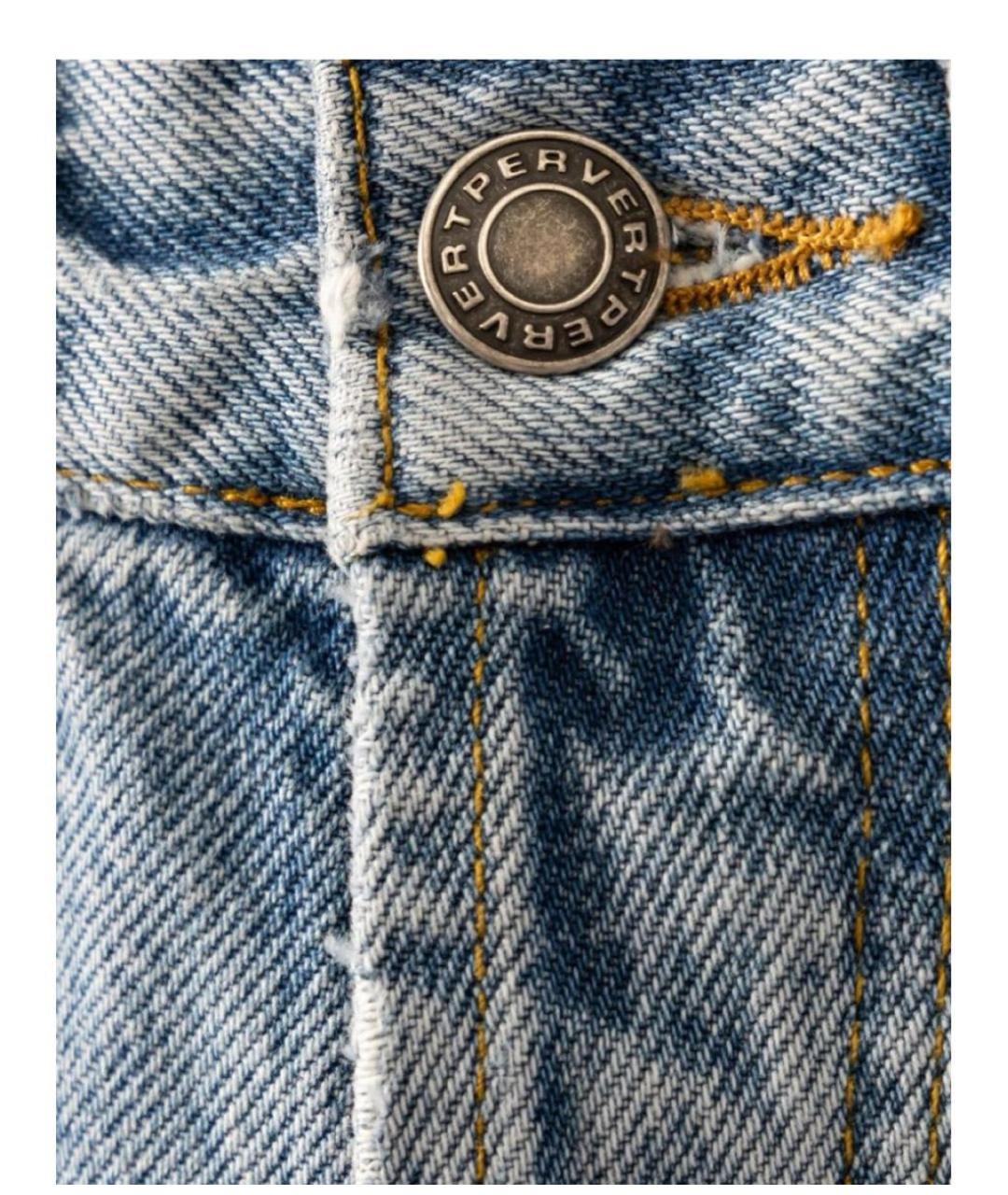 PERVERT Голубые прямые джинсы, фото 3