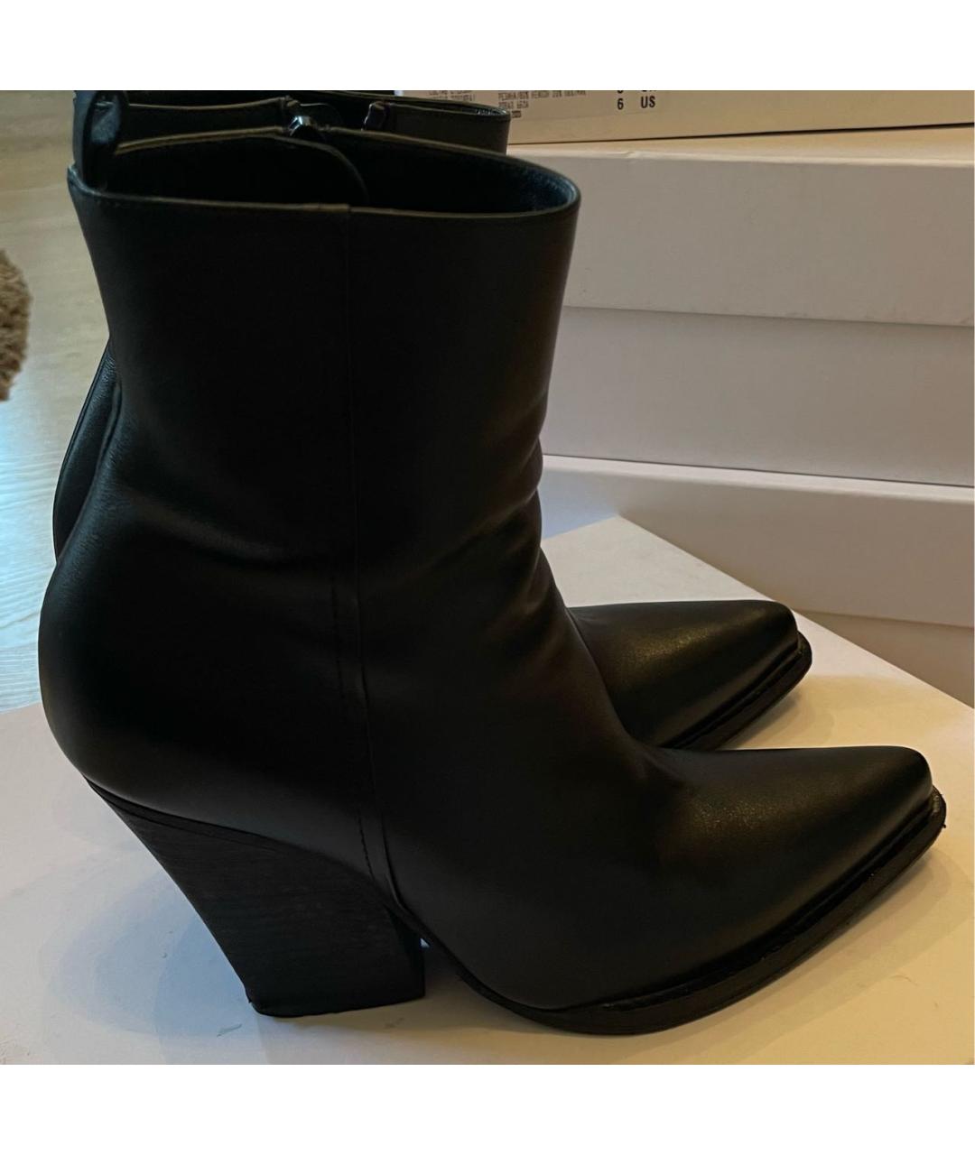MAGDA BUTRYM Черные кожаные полусапоги, фото 6