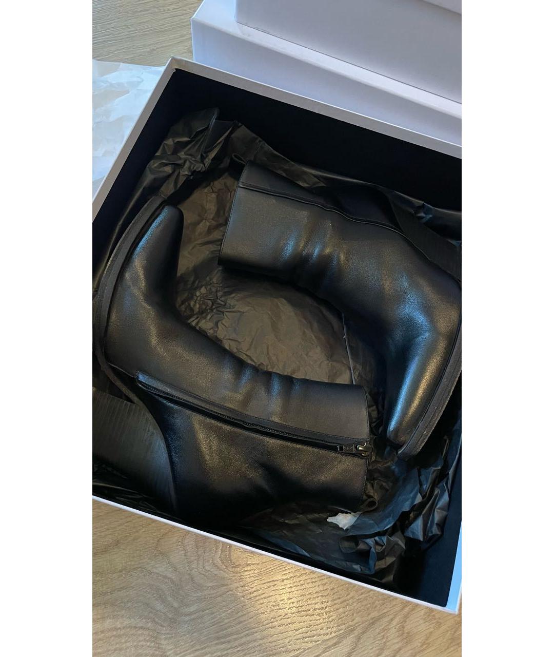 MAGDA BUTRYM Черные кожаные полусапоги, фото 4