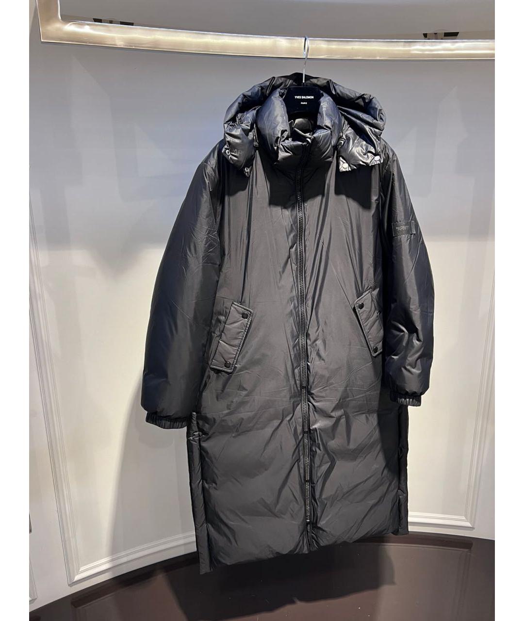 ARMY YVES SALOMON Черный полиамидовый пуховик, фото 3