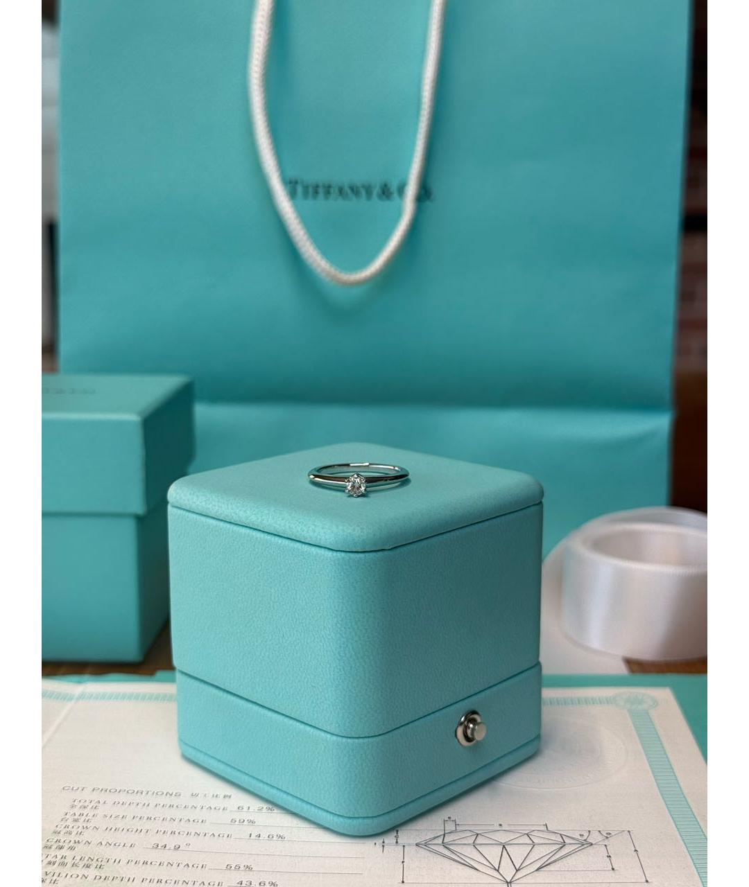 TIFFANY&CO Белое платиновое кольцо, фото 4